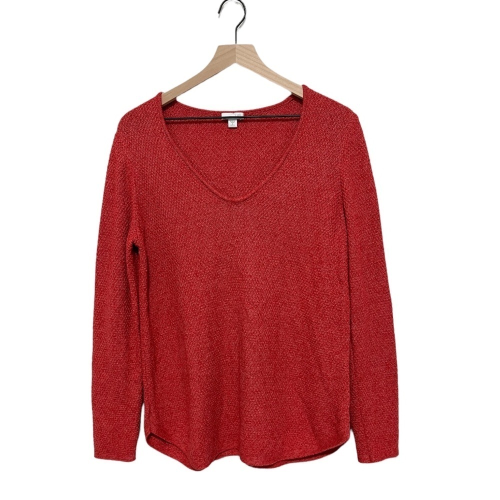 J.Jill knit V Neck Coral Sweater Size S